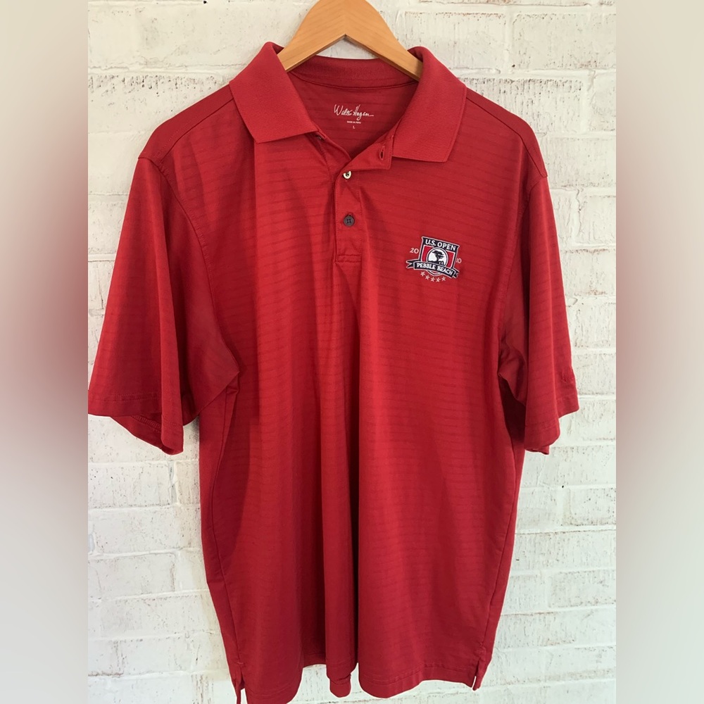 Walter Hagen Red Pebble Beach 2010 Golf Polo Size Large